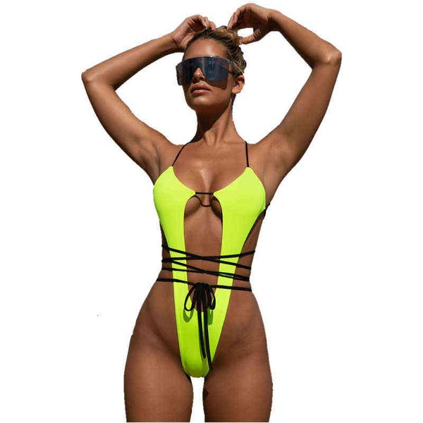 

bikini one piece solid color nylon waist strap series fashion swimsuit batch qy2007, White;black