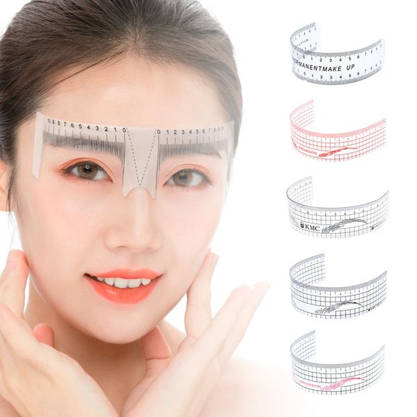 

6 styles reusable semi permanent eyebrow rulers tool measures microblading permanent make up eyebrows tattoo position ruler 247