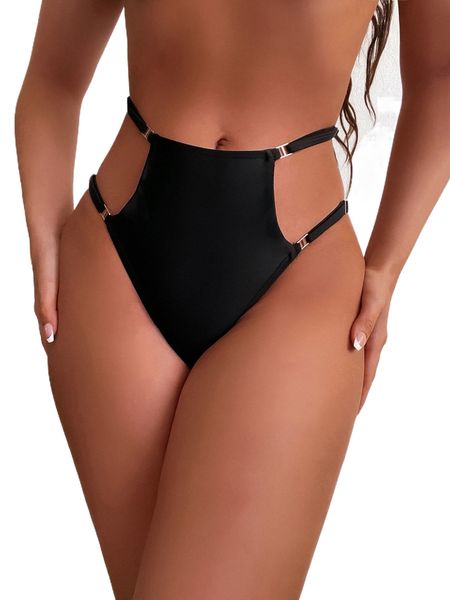 

cut-out bikini bottom v11x#, White;black