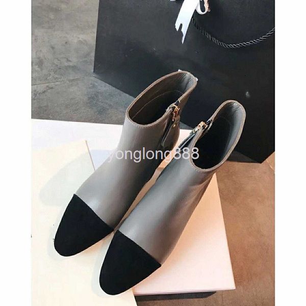 

boots high end quality autumn winter martin boots women's small short temperament leather fragrance fashion color, Black