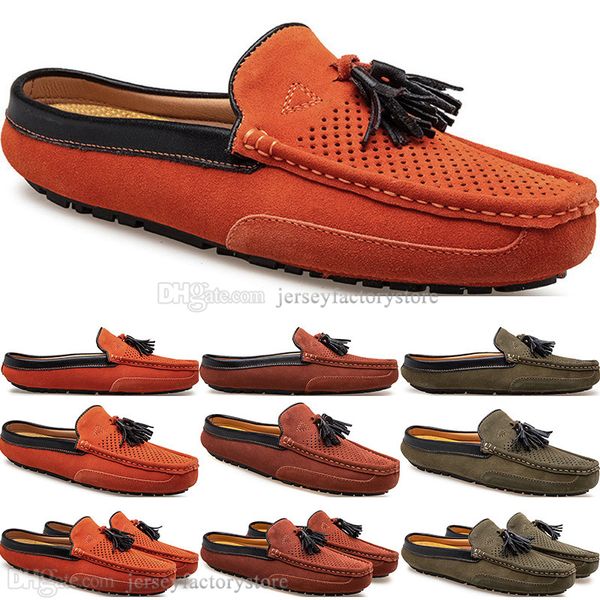 

spring summer new fashion british style mens canvas casual pea shoes slippers man hundred leisure student men lazy drive overshoes comfortab, Black