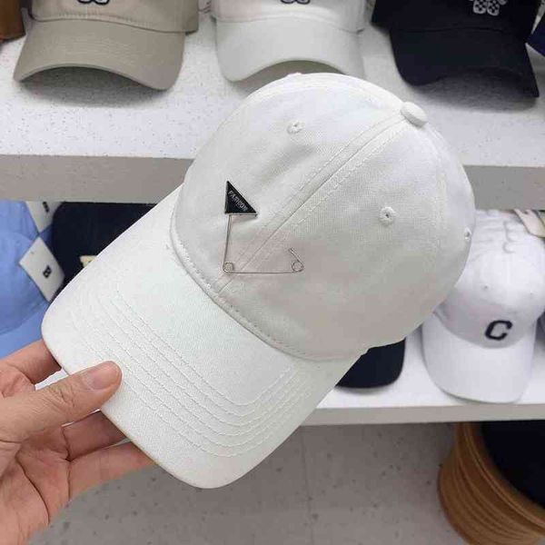

22ss 23style p family triangle baseball caps designer letters embroidery print cotton snapback hats dome adjustable peaked cap, Blue;gray