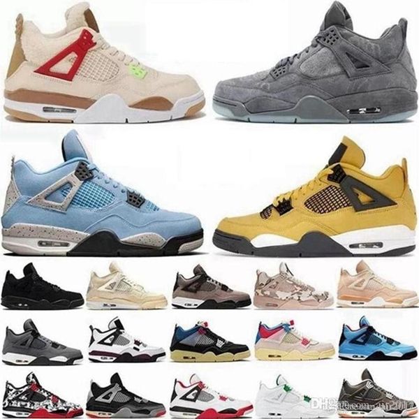 

2022 jumpman university blue 4s mens basketball shoes sneakers fire red thunder oreo sandals cat shimmer white cement men women sp2862, Black