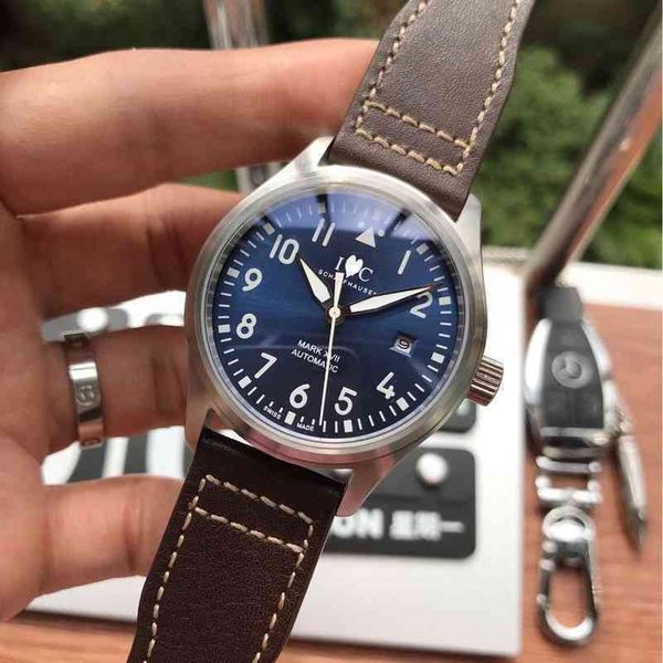 

luxury watches for men mechanics wristwatch wanw pilot series automatic mechanical swiss men's klein designer, Slivery;brown