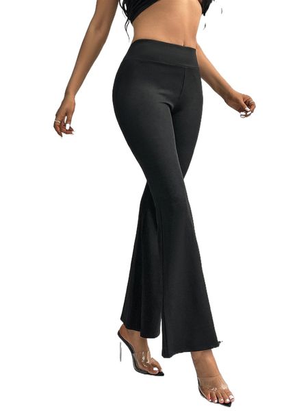 

tall high waist flare leg pants q8wr#, Black;white