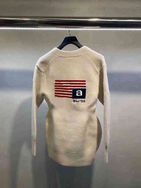 

casual dresses minority dang's loose sweater in autumn and winter women's v-neck waist closing flag embroidery knitted cardigan co, Black;gray