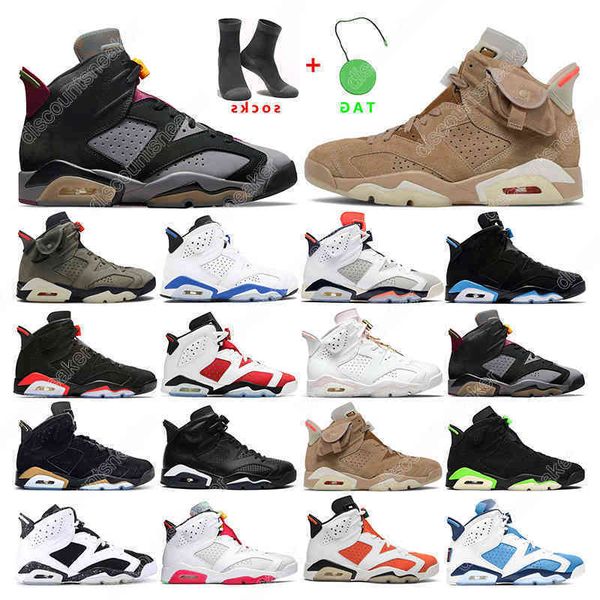 

mens basketball shoes 6s bordeaux british khaki sneakers sports outdoor hare infrared floral tech chrome brown men trainer