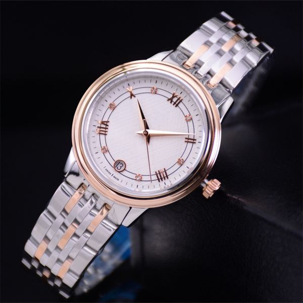 

fashion quartz movement women's watch 34mm sapphire mirror 316l stainless steel case with classic high qualit watches designer clocks l, Slivery;golden