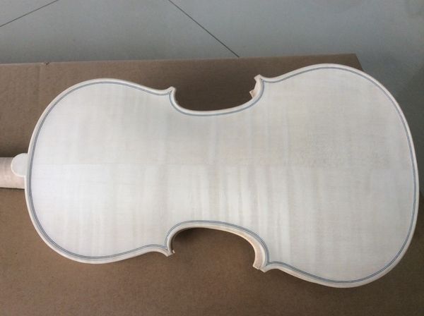 

white violin 7/8 size flamed maple wood violin parts