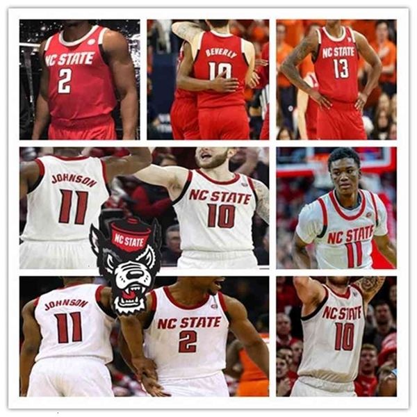 

xflsp2021 nc state wolfpack men's basketball jersey devon daniels markell johnson dj funderburk dennis smith jr. c.j. bryce hellems 4xl, Black