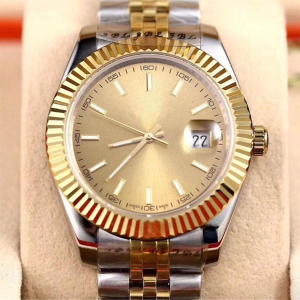 

2020 mens watch automatic watch classic men day-date watches 40mm full stainless steel 5atm waterproof super luminous wristwatches324s, Slivery;brown