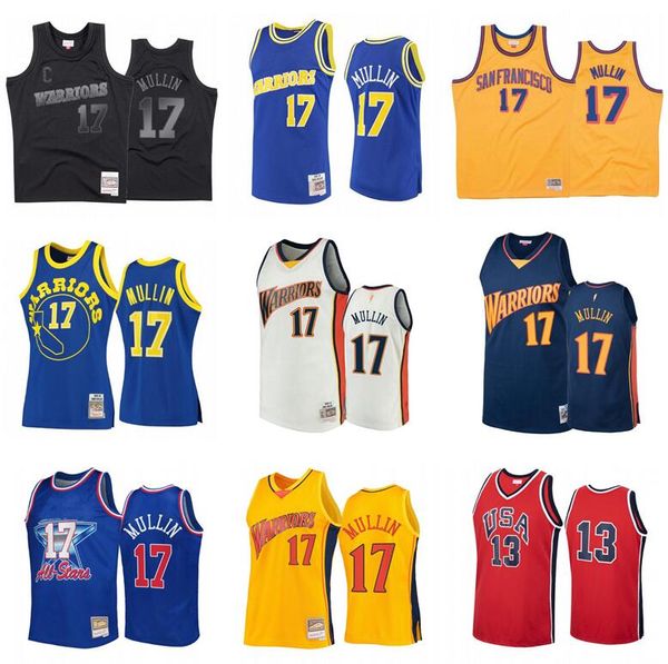

stitched chris mullin basketball jersey s-6xl mitchell & ness 1993-94 mesh hardwoods classics retro version men women youth jerseys, Black;red
