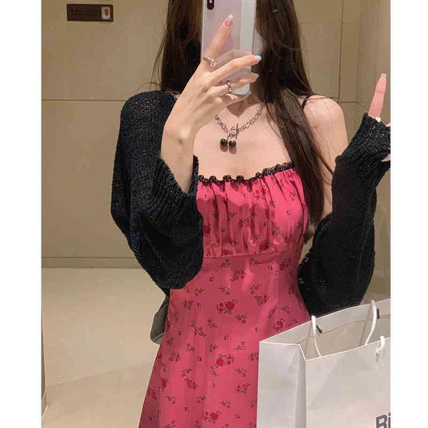 

casual dresses [can't resist the temptation of broken flowers]summer romantic * sweet whine girl skirt ~ summer suspender skirt 61n5, Black;gray