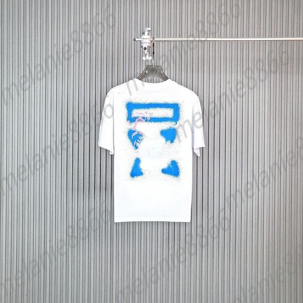 

women's and men's t-shirts tide brand off style white new year of the tiger limited series painting graffiti arrow short sleeve ts, White;black