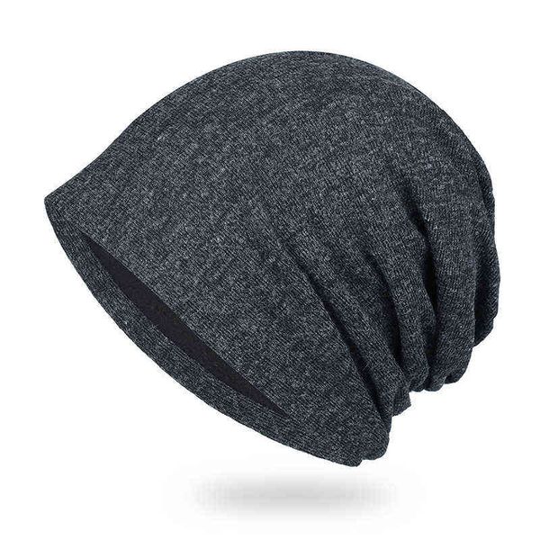 

beanie skull caps autumn and winter hats men's women's pullover thin velvet baotou korean version dui outdoor warm turban 220825, Blue;gray