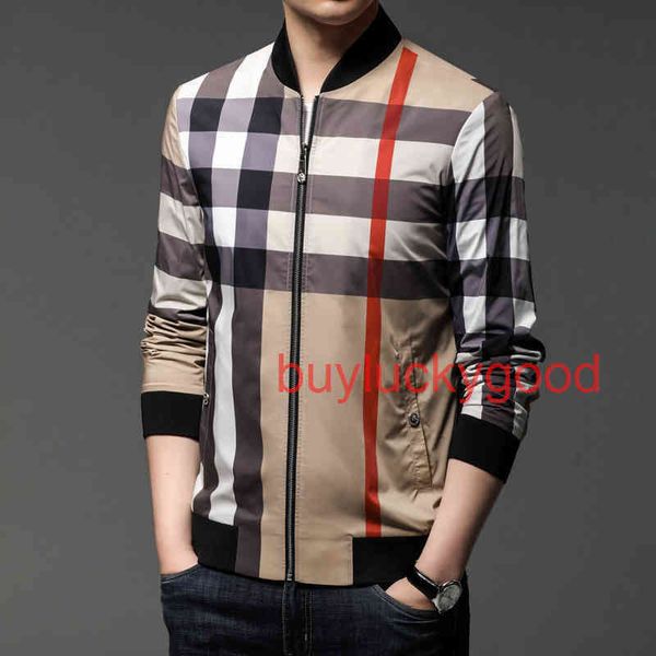 

good brand coat autumn and winter 2022 new men's stand collar casual jacket, Black;brown