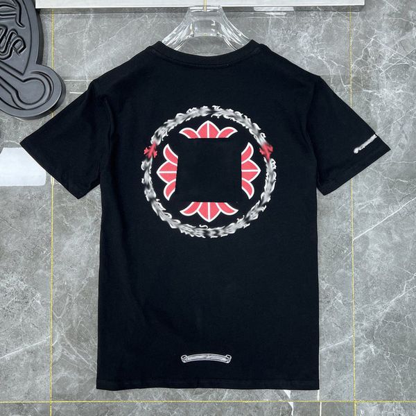 

classics mens t shirts brand crew neck short sleeves tees ch t-shirts sweater casual heart horseshoe sanskrit cross print tshirt u7vb, White;black