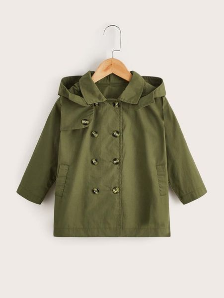 

toddler boys double breasted trench coat she01, Blue;gray