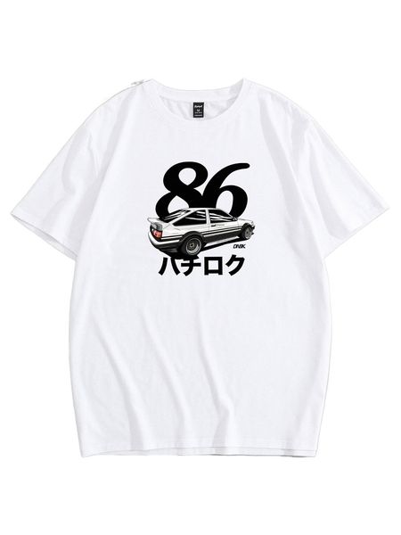 

romwe guys letter car graphic tee f0fj#, White;black