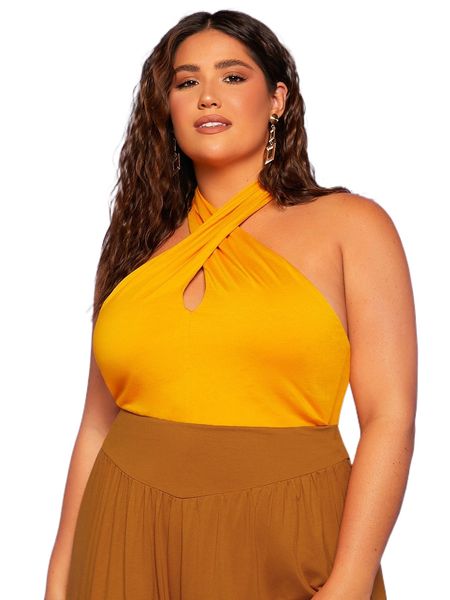 

evolu plus cross wrap backless halter q1k7#, Black