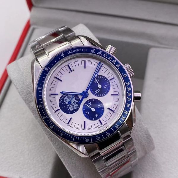 

men's watch multifunctional waterproof mechanical watch, Slivery;brown