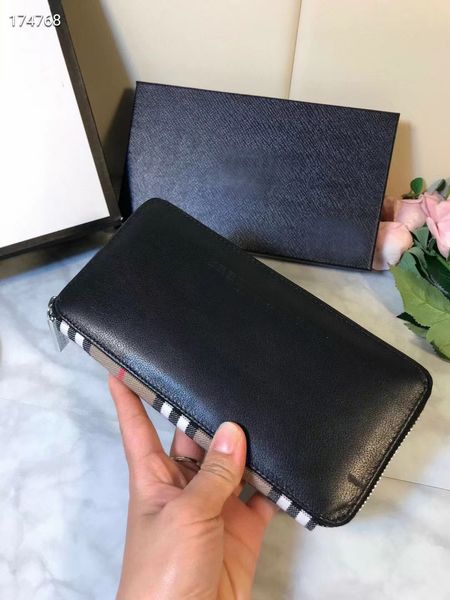 

fashion wallet for men and women classic designer creative plaid large capacity multi-card credit card bag, Red;black