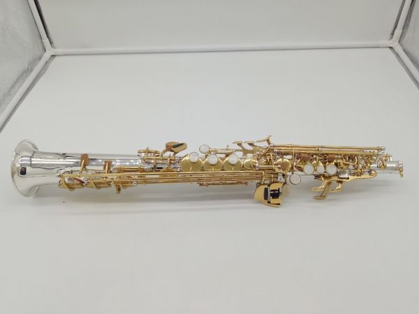 

mfc soprano saxophone s-992 s-wo20 silvering gold key sax soprano mouthpiece ligature reeds neck musical instrument