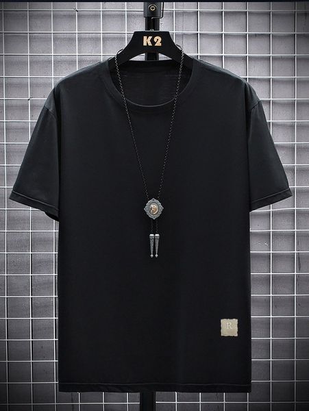 

men letter patched tee e3qz#, White;black