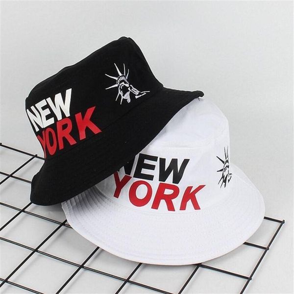 

new york statue of liberty bucket hat cap bob cap printed outdoor travel men's panama caps beach fisherman boonie hat259h, Blue;gray