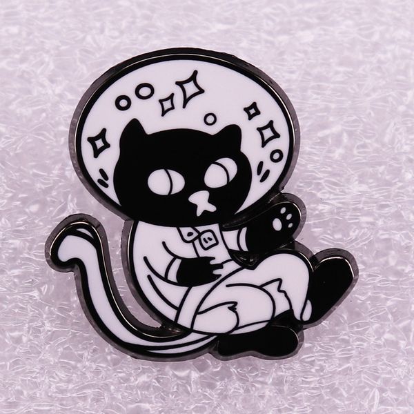 

space cat enamel pin, Blue