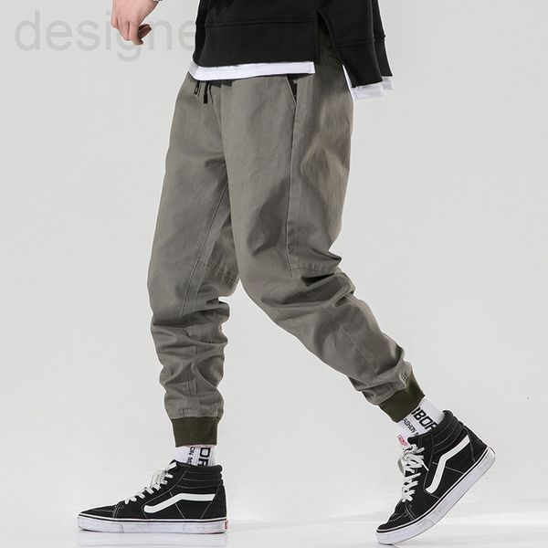 

men's pants designer autumn new casual pants korean fashion hip hop loose handsome army green corset overalls men's brand emui, Black