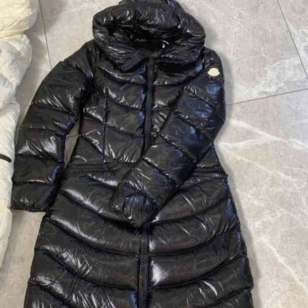 

designer luxury classic winter jacket women down fashion hat pattern print coats outdoor warm casual coat outwear 2022 army parka mkle mkfur, Black