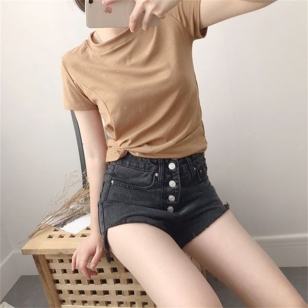 

black women short sleeve shirt garment 210311, White