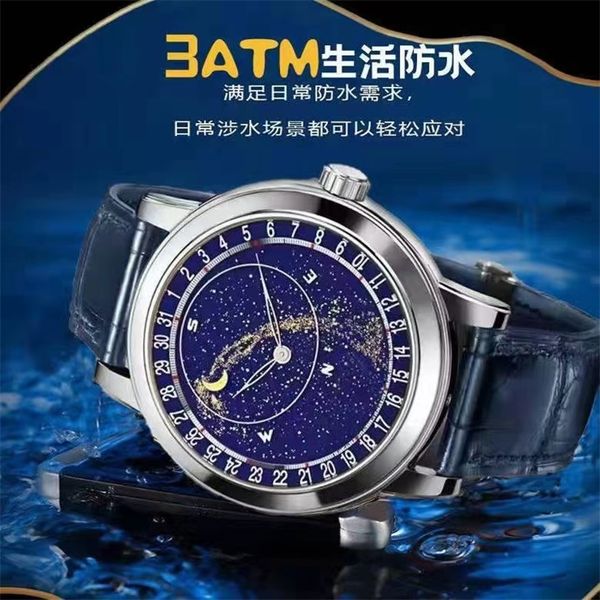 

montre de luxe men watches 41mm electronic quartz movement fine steel case diamond watch wristwatches waterproof, Slivery;brown