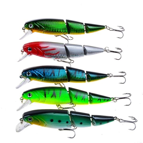 

1pcs wobblers fishing lure multi section hard bait110mm 15g artificial bait minnow crankbait perch carp tackle 220801