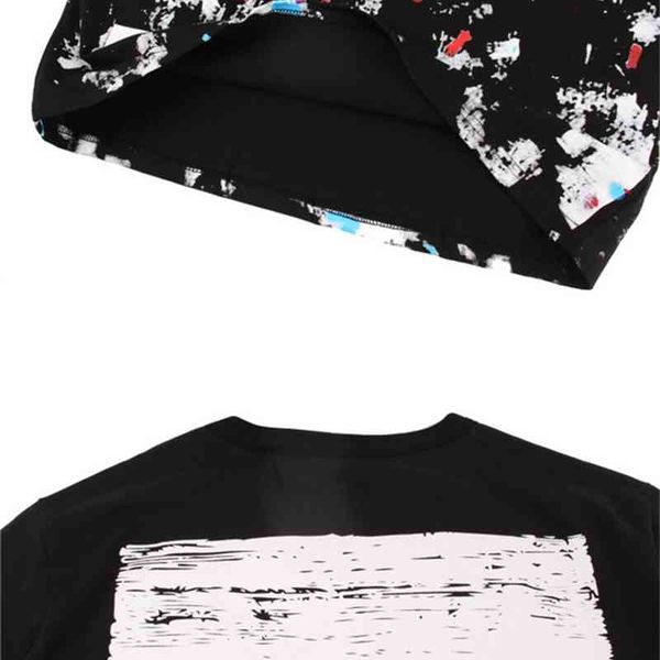 

men's and women's trendy brand t-shirt universe sky fireworks off loose street enlarge short sleeve, White;black