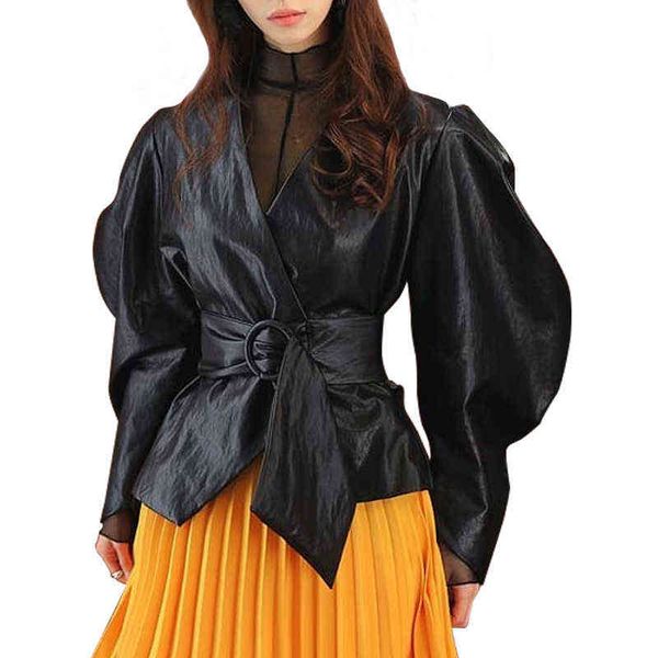 

genuine leather jacket women party natural genuine sheepskin jacket female 2020 spring autumn ladies leather jackets j220727, Black