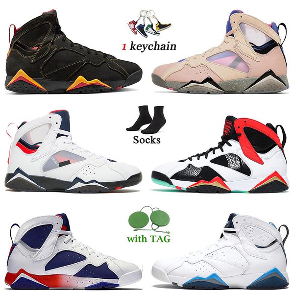 

athletic jorda 7 jumpman 7s basketball shoes fashion women mens jorden7s citrus sapphire psgs greater china tinker alternate black patent tr