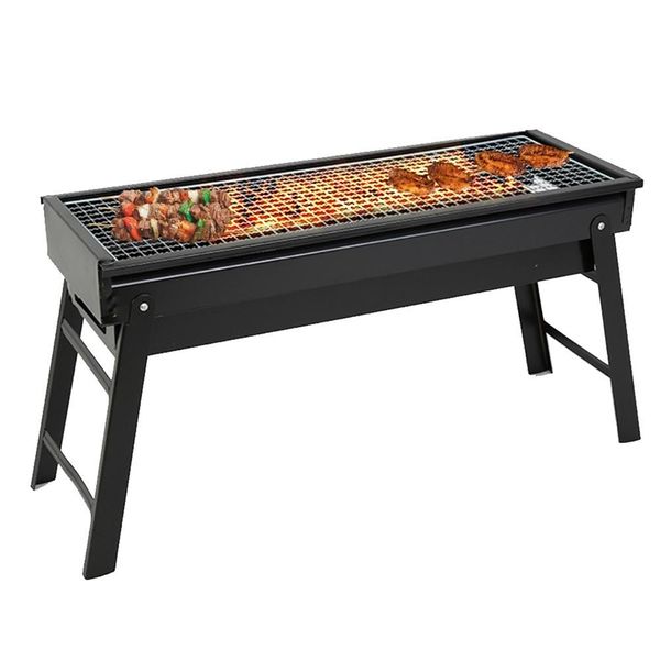 Klappbarer Grill, Holzkohlegrill, BBQ, Backen, robustes, klappbares Grillwerkzeug-Set für Kochen im Freien, Camping, Wandern, Picknick, Zubehör 220606