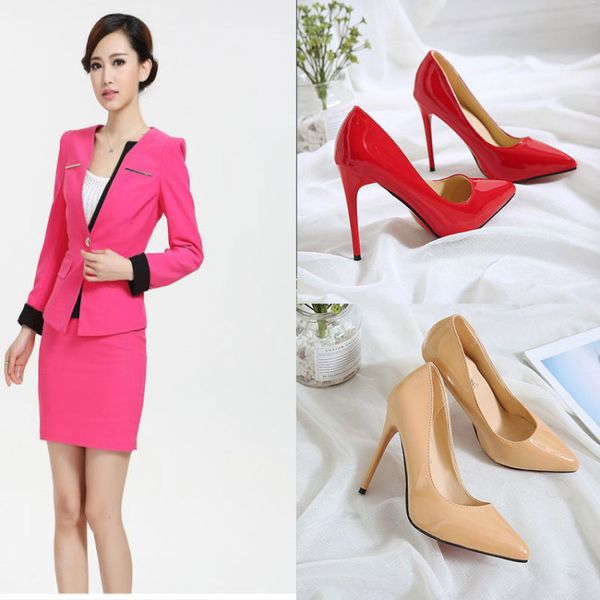 

real leather star style luxury bottom for women high heel shoes black classic pumps wedding shoes 8cm 10cm 12cm big size 44