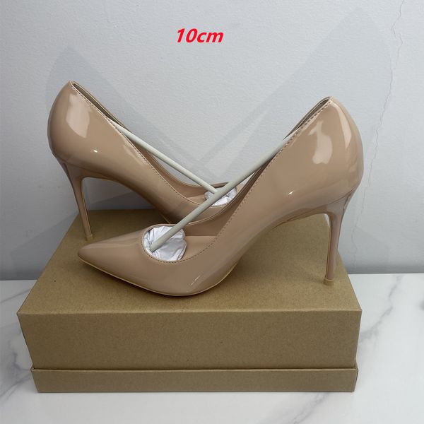 

box original women designer dress shoes high heels womens luxurys patent leather pumps lady wedding 6 8  12cm heel, Black