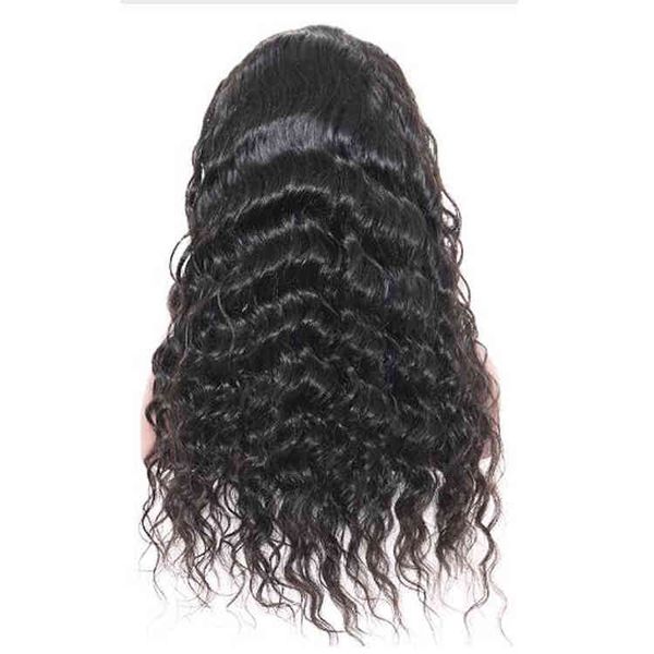 

wholale raw cambodian hair unprocsed human remy hair lace closure deep wave closure wig, Golden;white