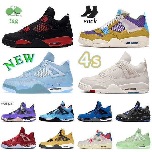 

union x 4s fire red thunder basketball shoes jumpman 4 oklahoma cool grey shimmer lightning university blue tattoo zen master canvas og desi, Black