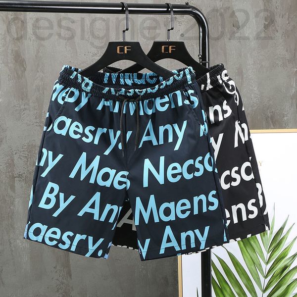 

men's pants designer summer thin 5-point shorts, young men's fashion loose leisure students wear beach overalls and breeches in su, Black