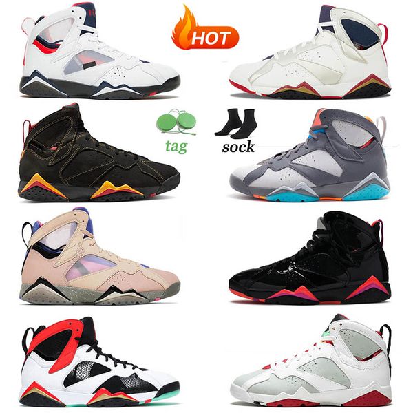 

wholesale mens 7 7s basketball shoes barcelona days olympic metallic gold sapphire psgs black cat tinker alternate womens sneakers fashion t