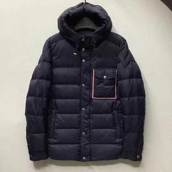

designer men's down jacket double zipper women's luxury french men's down jacket fashion brand outerwear, Black