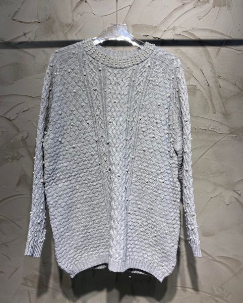 

new aop jacquard letter knitted sweater in autumn / winter 2022acquard knitting machine e custom jnlarged detail crew neck cotton rw32rw3, Black;brown