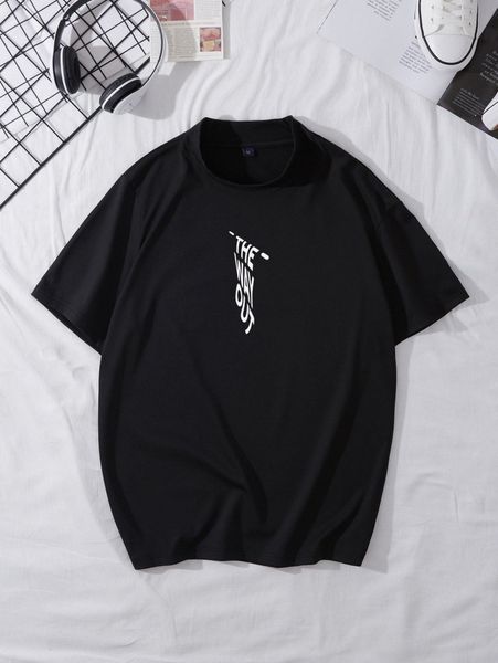 

men letter graphic mock neck tee u9qg#, White;black