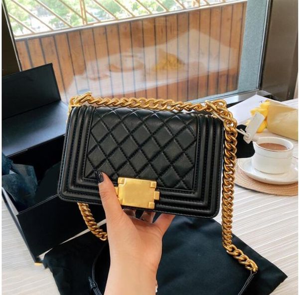 

tz vintage luxury desinger lambskin shoulder bags real leather interwoven chain with series number purse cosmetic pochette classic flap saco