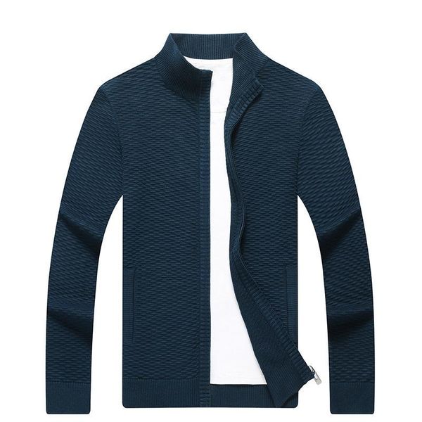 Suéteres masculinos Bom outono masculino e primavera de colar sólido colar de colarinho jovens twist malha de malha do cardigan m-3xl 4 cores